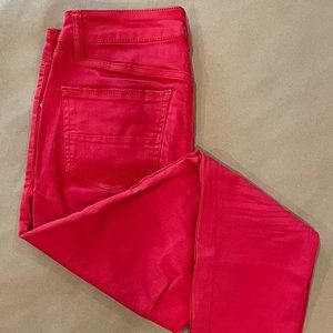 Refuge Red Ankle- Length Mid- Rise Jeans size 2
